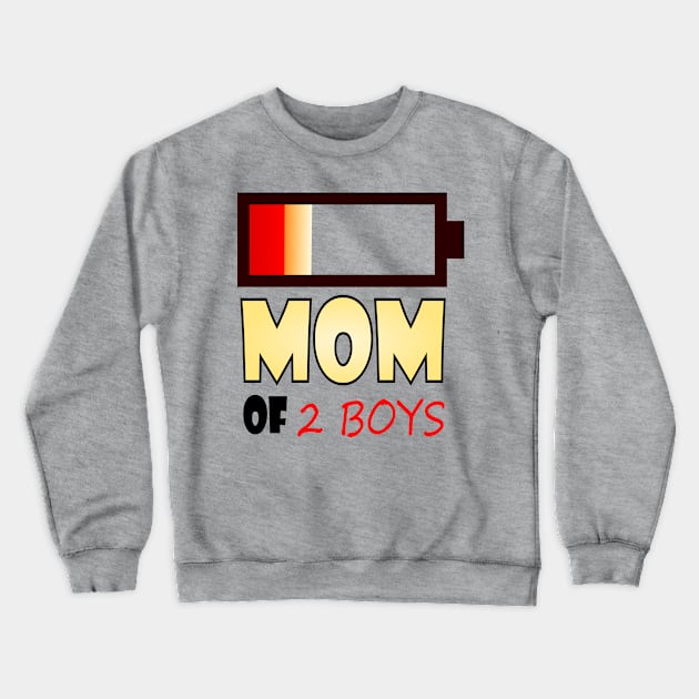 Mom of 2 Boys Crewneck Sweatshirt by jaml-12